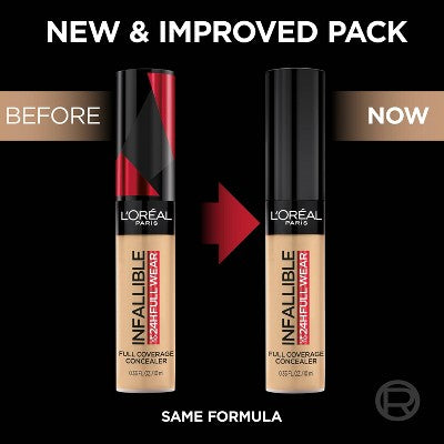 L'Oreal Paris Infallible Full Wear, Full Coverage 425 Chestnut 0.33 fl oz - Imperfect Container