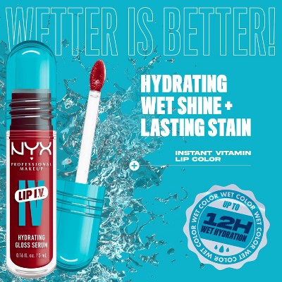 NYX Professional Makeup Lip IV Hydrating Lip Gloss Stain Espresso Soak 0.16 fl oz - New