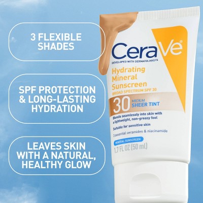 CeraVe Hydrating Mineral Tinted Face Lotion SPF 30 Deep 1.7 fl oz - Missing Box