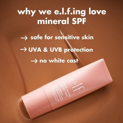 e.l.f. Halo Glow Skin Tint Light Coverage Foundation Mineral SPF 50 4 Light Neutral 1 fl oz - Imperfect Box