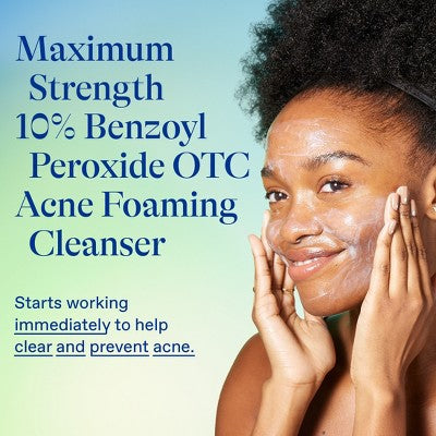 Differin Maximum Strength Foaming Acne Face and Body Wash with 10% Benzoyl Peroxide 5 fl oz - Imperfect Box