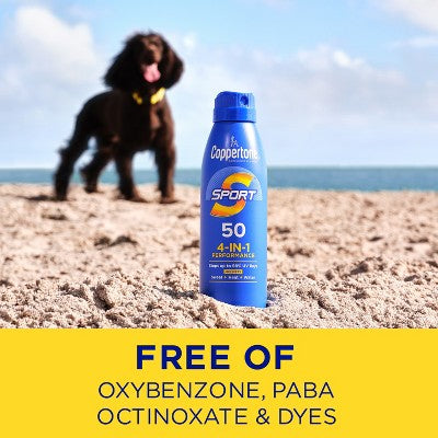 Coppertone Sport Sunscreen Spray SPF 50 11oz Twin Pack - New