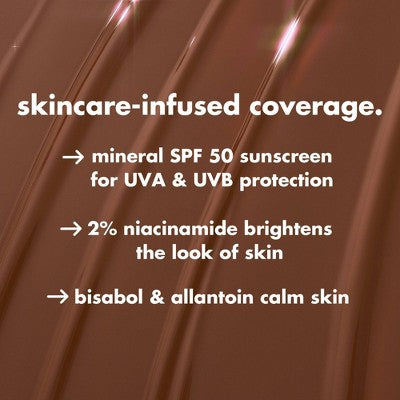 e.l.f. Halo Glow Skin Tint Light Coverage Foundation Mineral SPF 50 5 Light Warm 1 fl oz - Imperfect Box