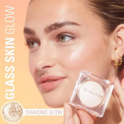 Makeup Revolution Beam Bright Highlighter Diamond Glow 0.08oz - Imperfect Container