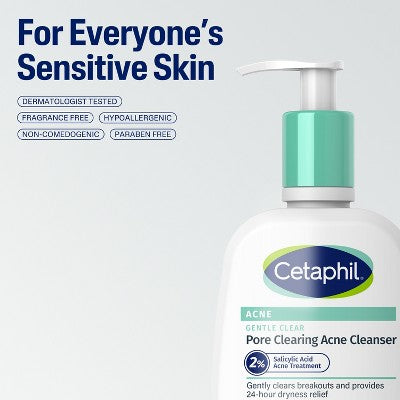 Cetaphil Gentle Clear Salicylic Acid Acne Pore Cleanser 8 fl oz - New